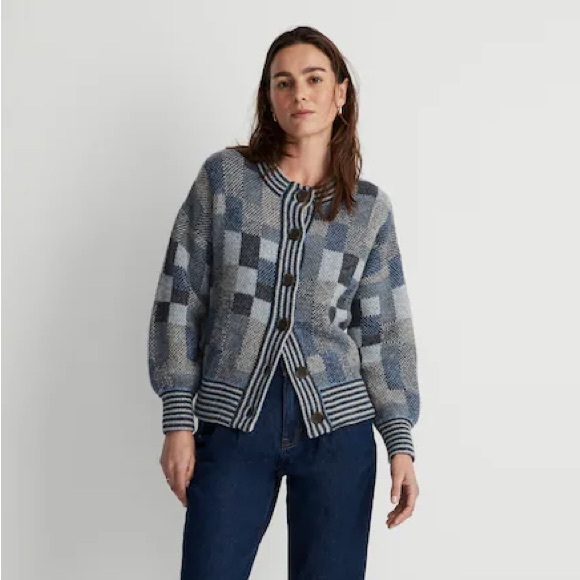 Madewell Sweaters - Madewell Patchwork Jacquard Cardigan Sweater